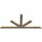Ekena Millwork Saratoga Rough Sawn Timber Gable Bracket, Douglas Fir, 72"W x 33"H x 2"D x 4"F, 11/12 Pitch GBW072X33X0204SAR00RDF - alternate 5